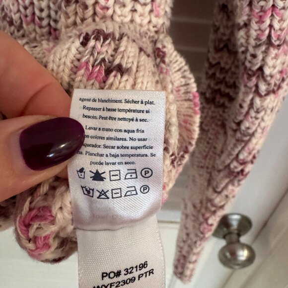 Faherty Painters Crew Sweater In Painted Rose - Medium - Picture 6 of 9